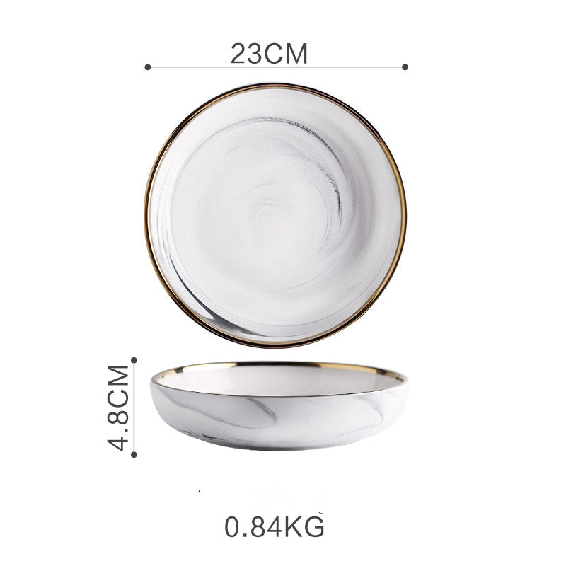 Marble Tableware Bowls Plates Rice