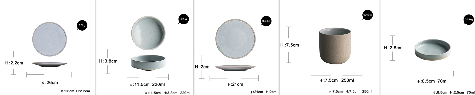 Household  Flat, Bowl Dinner Plate Set