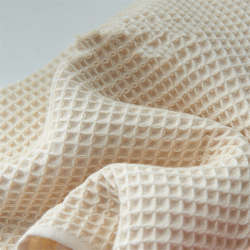 Japanese-Style Honeycomb Pattern Cotton Towel Set