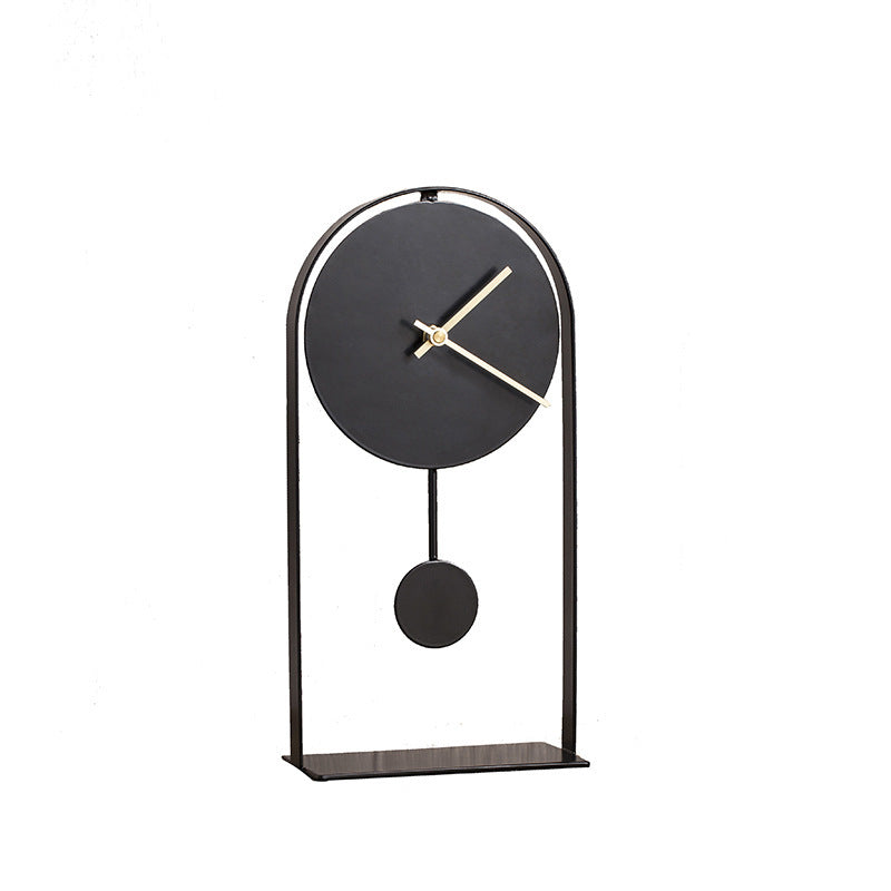 Modern Nordic Wrought Iron Desk Clock Ornaments