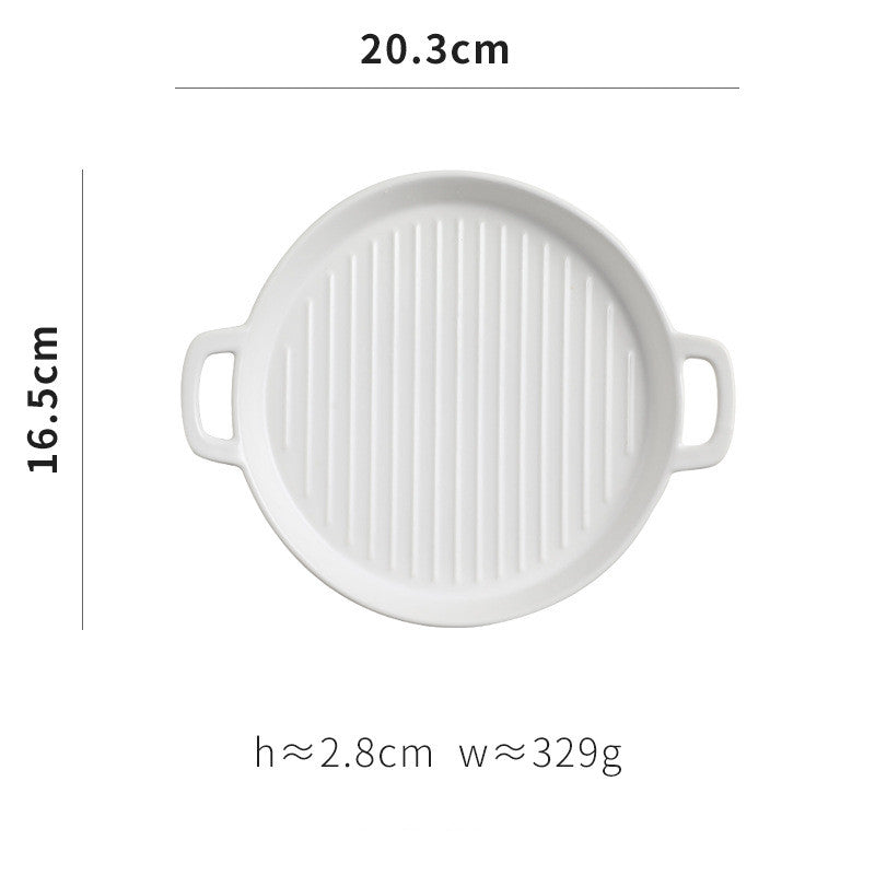 Binaural Western Food Plate - Bakeware