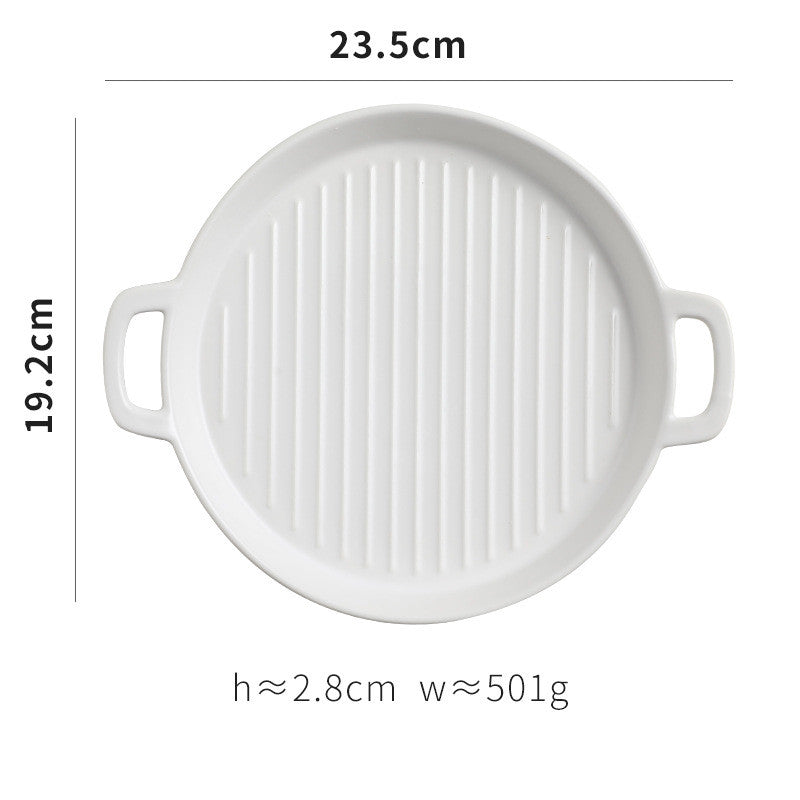 Binaural Western Food Plate - Bakeware