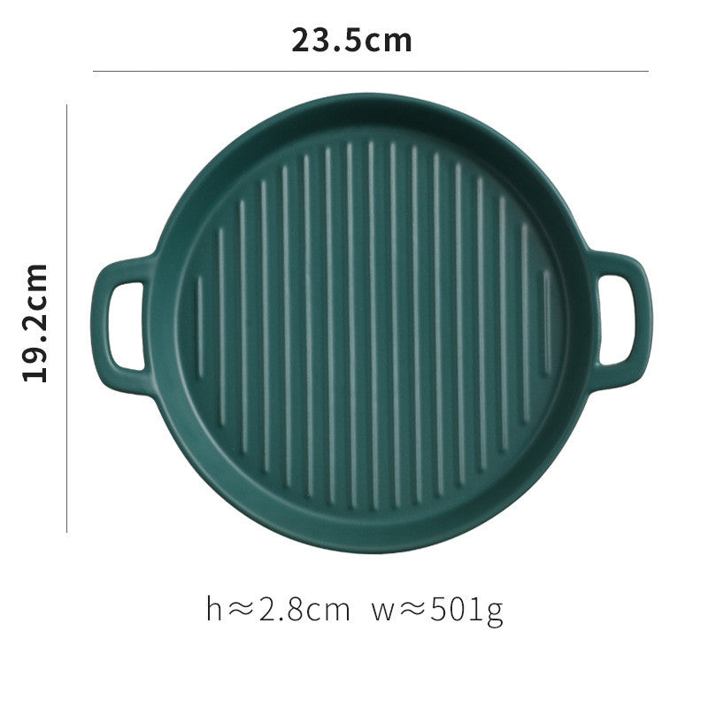 Binaural Western Food Plate - Bakeware