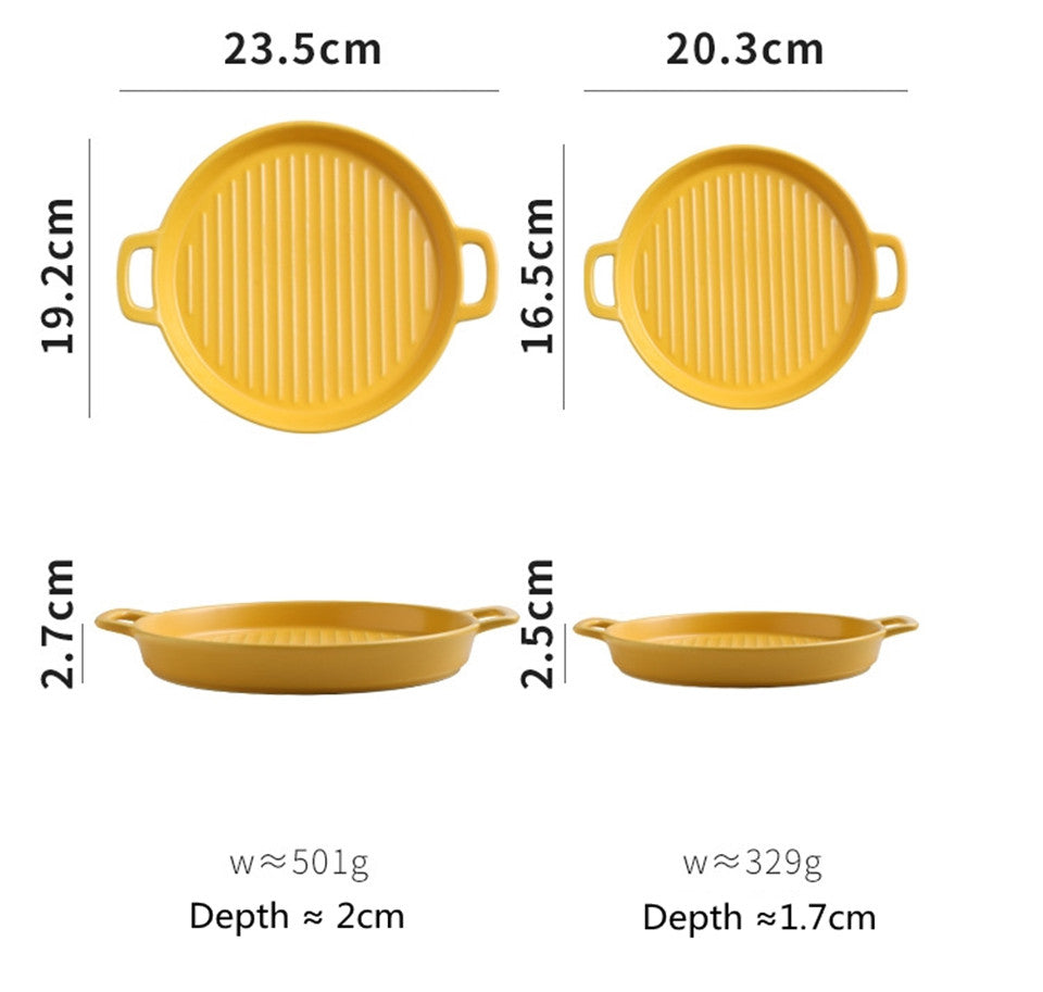 Binaural Western Food Plate - Bakeware