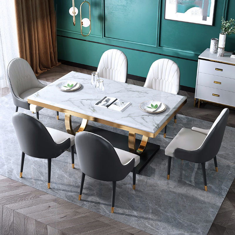 Modern Household Slate Dining Table And Chair