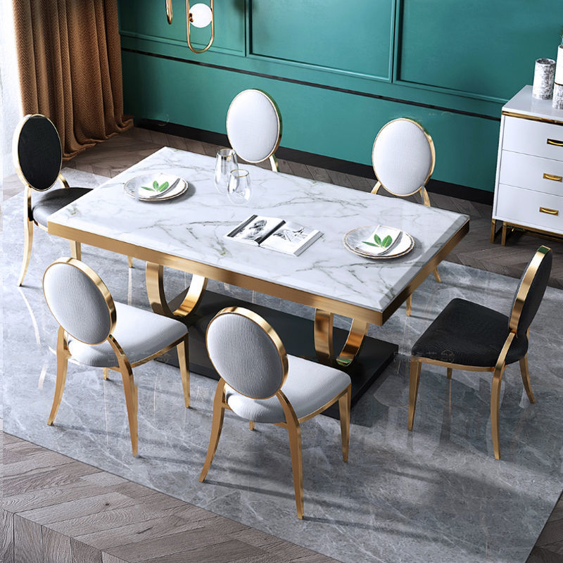 Modern Household Slate Dining Table And Chair