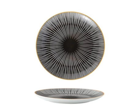 Nordic Geometric Ceramic Plate Set - 8 Inches