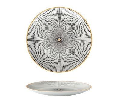 Nordic Geometric Ceramic Plate Set - 8 Inches