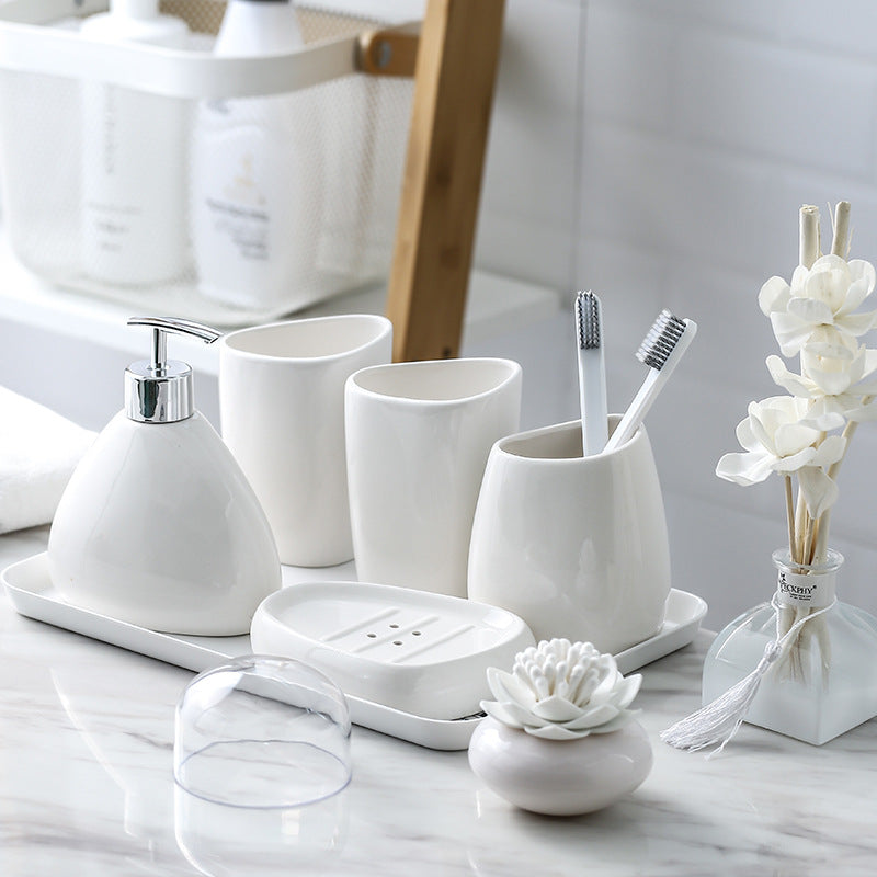 White Porcelain Hotel Bathroom Toiletries Set