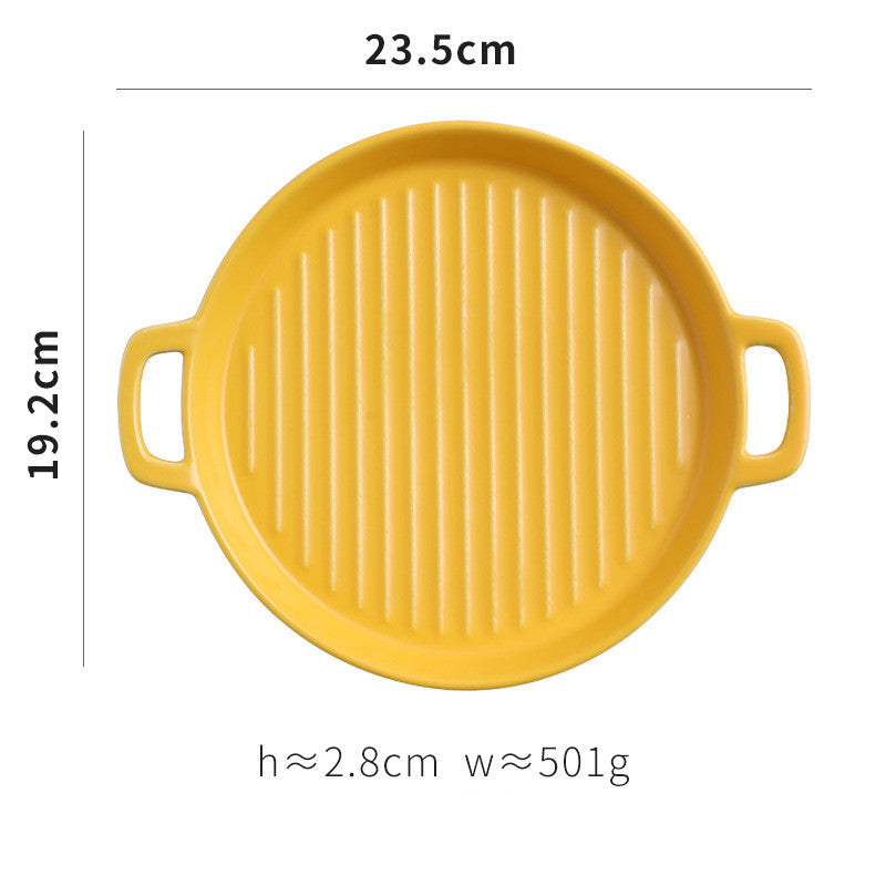 Binaural Western Food Plate - Bakeware