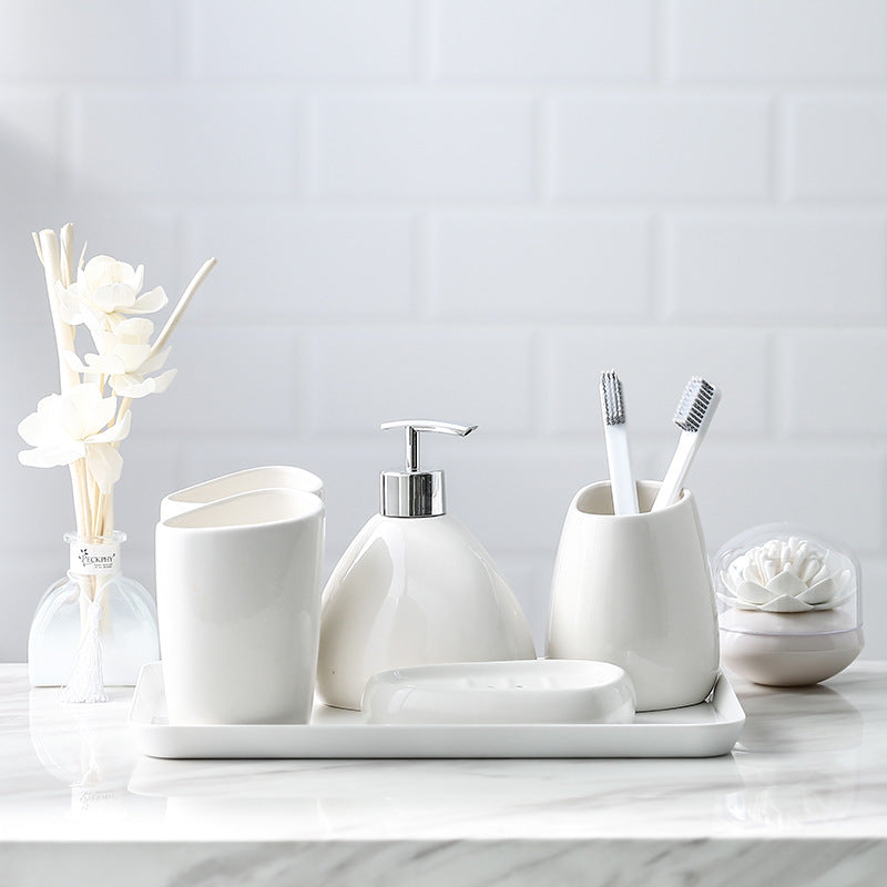 White Porcelain Hotel Bathroom Toiletries Set