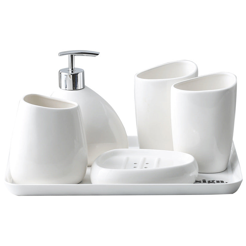 White Porcelain Hotel Bathroom Toiletries Set